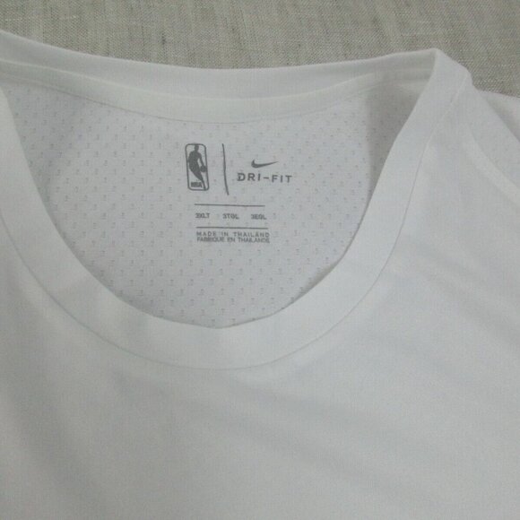 New Detroit Pistons Shirt Mens 3XL Tall White Nike NBA Basketball Sports Dri Fit - Picture 6 of 14